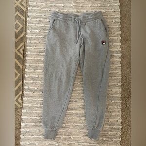 Grey FILA jogger sweatpants size small